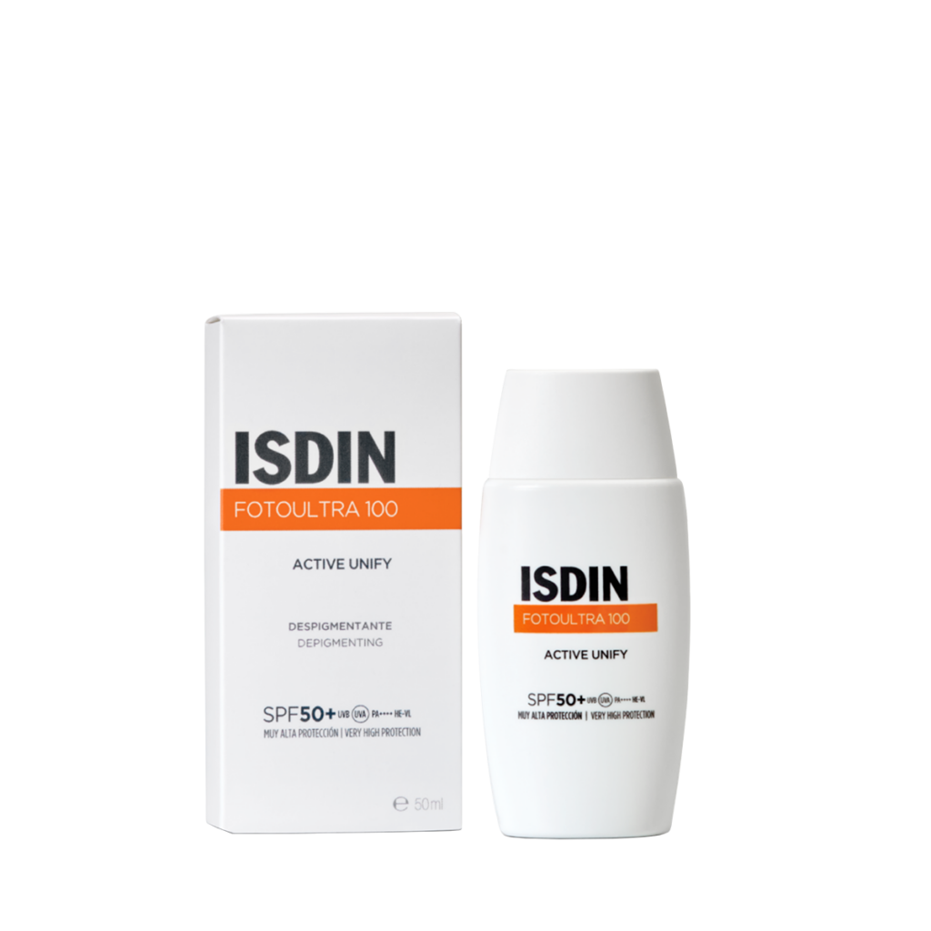 ضد آفتاب فلوییدی بیرنگ‌ ایزدین مدل اکتیو یونیفای SPF50 | ضد لک و روشن ‌کننده رنگ پوست