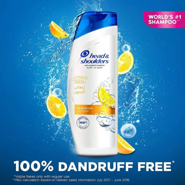 شامپو ضد شوره لیمویی هد اند شولدرز مدل Citrus Fresh - Image 3