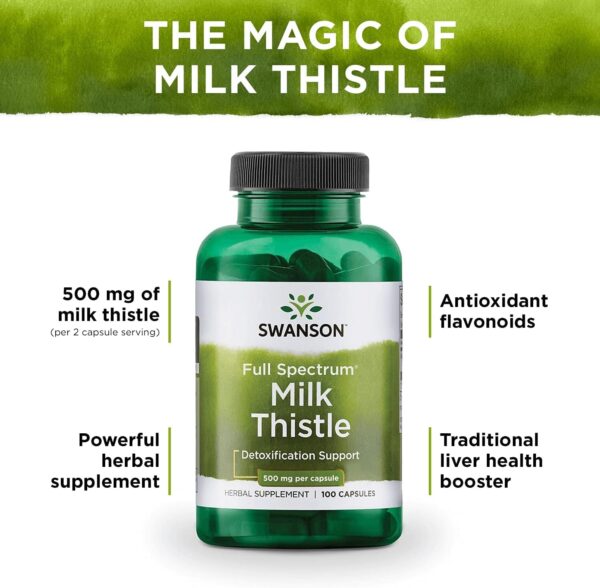 مکمل Milk Thistle سوانسون | محافظ کبد و آنتی‌اکسیدان قوی - Image 5