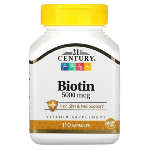 مکمل بیوتین 5000mcg سنتری | تقویت مو، پوست و ناخن