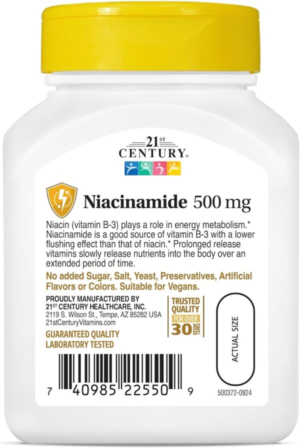 مکمل نیاسینامید 500mg سنتری | کاهش چین و چروک و پیری پوست - Image 3