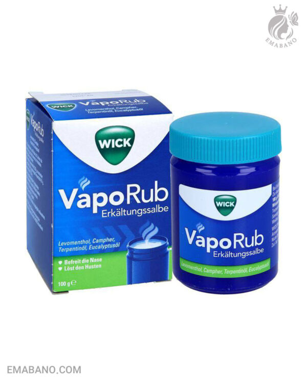 ژل درمانی ویکس VapoRub ضد گرفتگی بینی و سینه + رفع فوری سرفه و سرماخوردگی ، تنگی نفس و آسم ساخت آلمان