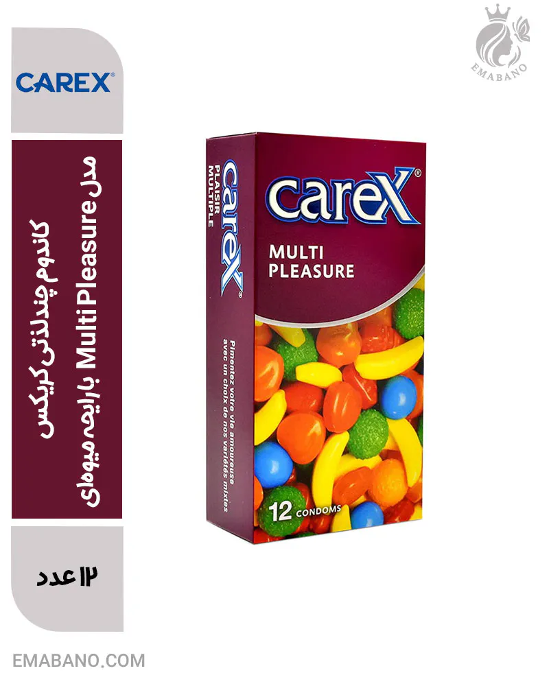 کاندوم چندلذتی کریکس مدل Multi Pleasure با رایحه میوه‌ای